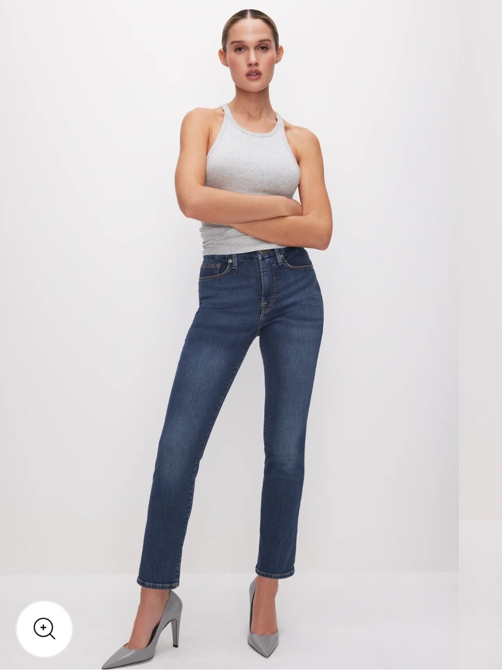 NWOT Good American Good Legs Straight Jeans